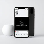 Firefly_ mockups de telefono de frente con una estructura de instagram, para pomocionar una m 826153